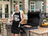 BitimexHome BBQ Aprons For Men With Pockets-Grilling Cooking Apron For Men-Black Denim Funny License To Grill Mens Kitchen Apron-Heavy Duty Chef Apron Adjustable Cotton Bib With Buckle And Beer Holder