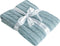 NTBAY Cotton Cable Knit Toddler Blanket, Super Soft Warm Breathable Baby Crib Blanket for Newborn Nursery Stroller, 30 x 40 Inches, Baby Blue