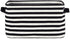 DII Laundry Storage Collection Cabana Stripe Collapsible and Waterproof Bins, Medium Rectangle, 14x8, Black, 2 Piece