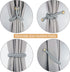 Porlau 4 Pack Grey Magnetic Soft Curtain Tiebacks Cotton Hand-Woven Tieback Holdback Home Decorative Tie Backs with Durable Wooden Buckle for Home Office Decor