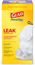 Glad Tall Kitchen Trash Bags, 13 Gal, White, 40 Ct