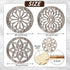 3 Pcs Thickened Wooden Rustic Wall Decor Flower Carved Wall Art Farmhouse Geometric Frame Hanging Art Decor for Home Decor (Light Brown,Round)