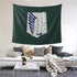Attack On Titan Survey Corps-Tapestry Wall Hanging Room Art Home Decoration Gift Bedroom Decor Living Room Door Curtain Balcony 60*51 In
