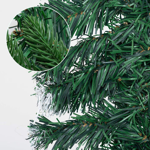 FUNARTY 6 Feet Christmas Garland with 30 Lights, Battery Operated Lighted Garland, Artificial Prelit Christmas Garlands with Blue and Silver Ornaments for Mantle Xmas Holiday Fireplace Decoration
