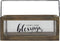 Stonebriar Count Your Blessings Rustic Rectangular Wood and Glass Tray Rail Candle Holder with Sentiment Saying, Brown
