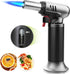 Culinary Cooking Torch with Fuel Gauge, Refillable Food Kitchen Torch with Adjustable Flame & Lock, Blow Torch for Cooking, Butane Torch Lighter for Creme Brulee, Baking, Desserts, Searing, DIY