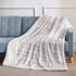 BEAUTEX Sherpa Fleece Throw Blanket Super Soft Fuzzy Cozy Plush Grey Sherpa Plush Throw Blanket for Kids Children Teens Young Girls or Adult for Sofa Couch Bed (50" x 60", Light Grey Stripe)