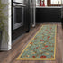 Ottomanson Ottohome Collection Contemporary Leaves Design Rubberback Runner Rug, 20" x 59", Seafoam