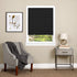 Achim Home Furnishings 123CO36B24 Cordless 1-2-3, 36" x 75", Black Vinyl Room Darkening Pleated Window Shade