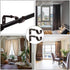 LISHINE 8 Pcs Bronze Curtain Rod Brackets for 1 Inch Rods, Adjustable Curtain Rod Holders, Heavy Duty Curtain Hardware Brackets, Single Rod Bracket for Wall