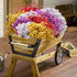 Artificial Flowers Outdoor, 20 Bundles Artificial Plants UV Resistant Fake Plants for Outdoors Outside Front Porch Window Box Hanging Planter Decoration(Yellow)