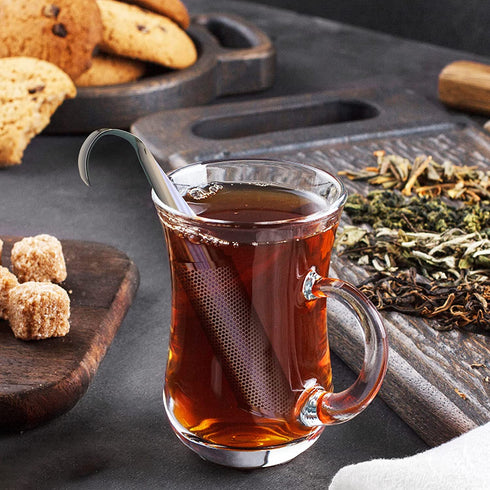 Juome Tea Infuser, 2 Pcs Stainless Steel Tea Diffuser Tea Strainers for Loose Tea, Tea Steeper for Rose, Spices, Coffee, Long-Handle Tea Filter