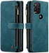 HAII Case for Moto G Stylus 5G 2021, Flip Leather Wallet Case with 10 Card Slot Holder Zipper Pocket Kickstand Magnetic Closure Shockproof Flip Folio Cover for Moto G Stylus 5G 2021 (Teal)