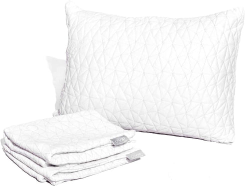 Coop Home Goods - Pillow Case for Memory Foam Pillows - Breathable Ultra Soft Fabric Pillow Covers from Bamboo Derived Viscose Rayon and Polyester Blend - Queen Size (20 x 30)