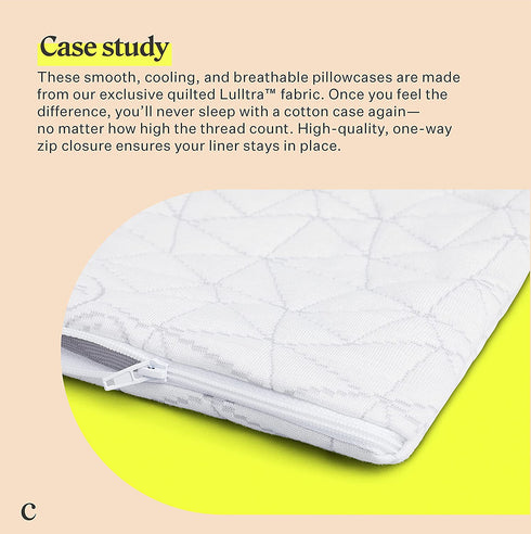 Coop Home Goods - Pillow Case for Memory Foam Pillows - Breathable Ultra Soft Fabric Pillow Covers from Bamboo Derived Viscose Rayon and Polyester Blend - Queen Size (20 x 30)