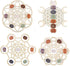 Mornajina Set of 4 Wood Crystal Grid Board Wall Art, Wood Wall Sculpture Art Hanging Home Decoration