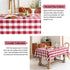 Wracra Cotton Checkered Tablecloths Buffalo Plaid Square Table Cloth Waterproof Washable Wrinkle Free Anti-Fading Outdoor & Indoor Dining Table Cover, Red, 55 — 55 inches