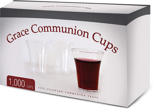 Grace Communion Cups - Box of 1000 - Plastic Disposable Fits Standard Holy Communion Trays
