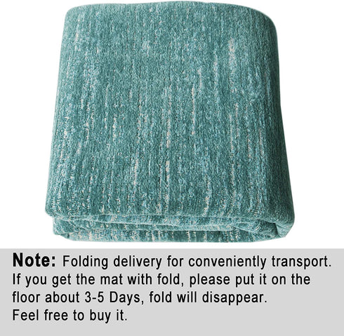 AMIDA - Blue Entryway Rug Washable Non-Slip Backing - 3'—5' Contemporary Modern Abstract Stripe Door Mat Turquoise and Dark Green- Flat Weave - Easy Care ,Available for Kitchen and Bedroom