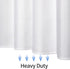 Lampling Waffle Shower Curtain White Fabric Hotel Luxury Textured Modern Farmhouse Waterproof Bathroom Curtain Cloth Pretty Elegant Spring Shower Curtains Sets 72" x 72"