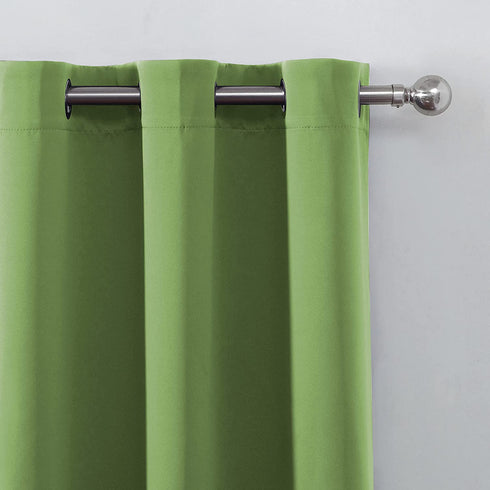 LEMOMO Light Green Bedroom Blackout Curtains for Living Room/42 x 63 Inch Long/Set of 2 Panels Thermal Insulated Fashion Boys Room Curtains