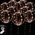 DANIDEER Led BoBo Balloons, 18 Inch 10 PCS Transparent Helium Balloons with STRING LIGHTS 3 Levels Flashing with Batteries included, Light up Bubble Balloons for Birthday, Wedding, Christmas and Party Decoration (Warm White Flashing)