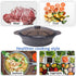 Microwave Steamer Collapsible Bowl-Silicone Steamer with Handle & Lid for Meal Prep with Detachable Partition, Easy to Store, BPA Free?Microwave Cookware, Freezer & Dishwasher Safe, Black