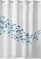 Hookless Printed Peva Shower Curtain, 71 X 74, Blue