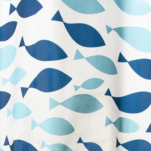 Hookless Printed Peva Shower Curtain, 71 X 74, Blue
