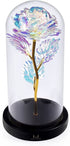 Beauty and The Beast Rose, Gifts for Her Wife Mom, Enchanted Rose in Glass Dome, Women Birthday, Lights and Flowers