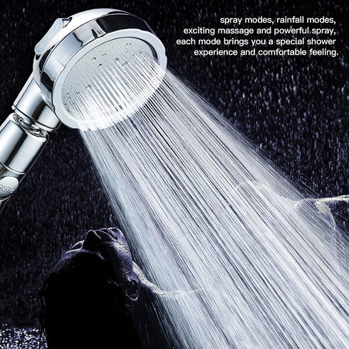 Shower Head,The third generation Hand Shower,shower head,Angle adjustable Increase Pressure and Save Water,Equipped with Explosion-proof Encryption Hose and Shower Head Bracket