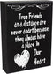 JennyGems True Friends At A Distance Are Never Apart Sign, Friend Gifts, Going Away Gifts For Friends, Long Distance Friendship Sign, 6x8 Inches Wood Wall Hanging, Friends Desk Plaque