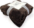 Allgala 60x45 Super Soft Flannel Plush Light Weight Throw Blanket-Chocolate-BLK82301