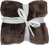 Allgala 60x45 Super Soft Flannel Plush Light Weight Throw Blanket-Chocolate-BLK82301
