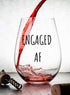 Engaged AF Wine Glass And Beer Glass Set - Funny Mr And Mrs Engagement Or Wedding - Great For Couples, Newlyweds, And Anniversaries