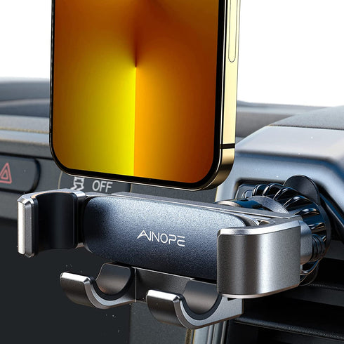 AINOPE Car Phone Holder Mount 2022 Upgrade Gravity Car Phone Mount with Newest Air Vent Clip Auto Lock Hands Free Cell Phone Holder Mount for Car Compatible for iPhone 14 Pro Max 13 12 & All Phones