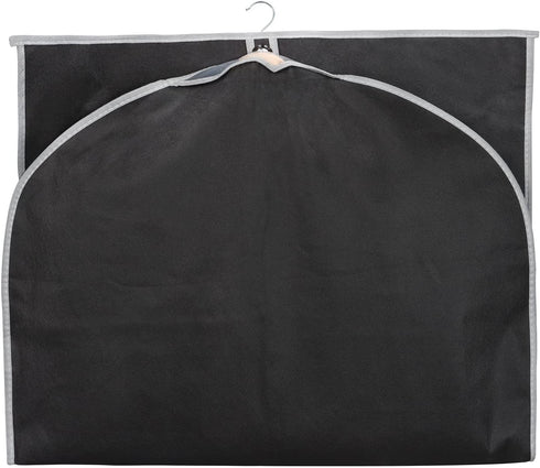 Syeeiex 40-Inch Suit Bag Garment Bags for Hanging Clothes (Set of 5) Mens Suit Covers, Suit Bags for Closet Storage with Clear Window for Men, Suits, Coats, Black & Grey