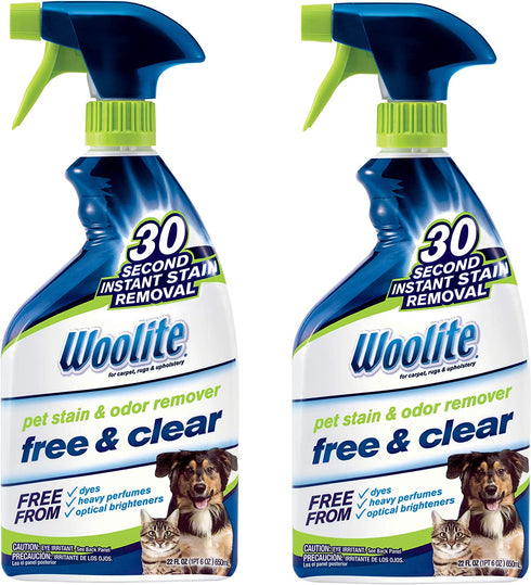 Woolite Free & Clear, Pet Stain & Odor Remover, 22oz (Pack of 2), 2719