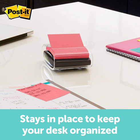 Post-it WD-330-BK Pop-up Note Dispenser, Black, Designed to work with Pop-up Notes, Fits 3 in. x 3 in. Notes, 1 Dispenser/Pack, (WD330-BK)