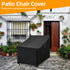 WLEAFJ Outdoor Chair Covers Waterproof, Black Lawn Patio Furniture Covers, Heavy Duty Wicker Garden Sofa Chair Cover, Single - 30" W x 37" D x 31" H