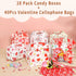 Valentines Treat Boxes Gift Bags - 28 Pack Valentines Candy Bags Goodie Bags for Party Supplies, Valentines Day Party Favors for Kids, 7 Patterns Valentines Bags for Wrapped Gifts Party Decorations