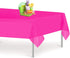 Hot Pink 6 Pack Premium Disposable Plastic Tablecloth 54 Inch. x 108 Inch. Rectangle Table Cover By Grandipity