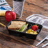 28oz (25 Sets)- Meal Prep Containers 2 Compartment With Lids- Lunch Containers, Food Prep Containers, Food Storage Bento Box, Portion Control | Stackable | Microwave | Dishwasher | Freezer Safe.