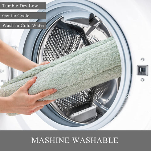KMSON Ombre Bath Mat Bathroom Rugs, Non Slip Ultra Soft and Water Absorbent Bath Carpet, Machine Washable Quick Dry Bedroom Door Mat Living Room Rug Green 17" x 24"