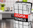 Utopia Towels Kitchen Towels, Pack of 12, 15 x 25 Inches, 100% Ring Spun Cotton Super Soft and Absorbent Black Dish Towels, Tea Towels and Bar Towels