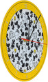 Mark Feldstein & Associates Peanuts Snoopy & Woodstock 12in Round Wall Clock | Yellow, Glass Clock