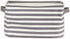 DII Laundry Storage Collection Cabana Stripe Collapsible and Waterproof Bins, Small Rectangle, 12x7.5, Gray, 2 Piece