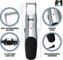 Wahl Beard and Mustache Trimmer, Cordless Rechargeable Facial Hair Trimmer with 5 Length Settings - Model 9916-4301
