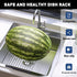 BREEKET Roll Up Dish Drying Rack, Over The Sink Multipurpose Dish Drying Rack, Foldable Kitchen Rolling Dish Drainer for for Kitchen Sink Counter (20.5" x 10.2")