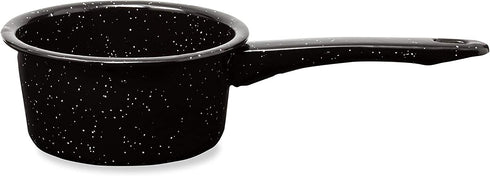 Millvado 2 Quart Granite Saucepan: Naturally Nonstick Sauce Pots - Speckled Enamel Ware Cookware - Small Sauce Pan for Cooking and Boiling - Granite Cooking Pot for Stovetop, Campfire, Outdoor Stove